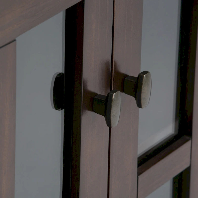Meuble TV en bois – Brun Miel/Doré Clair/Tabac | Style Shaker