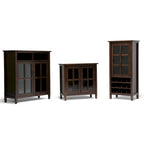 Meuble TV en bois – Brun Miel/Doré Clair/Tabac | Style Shaker