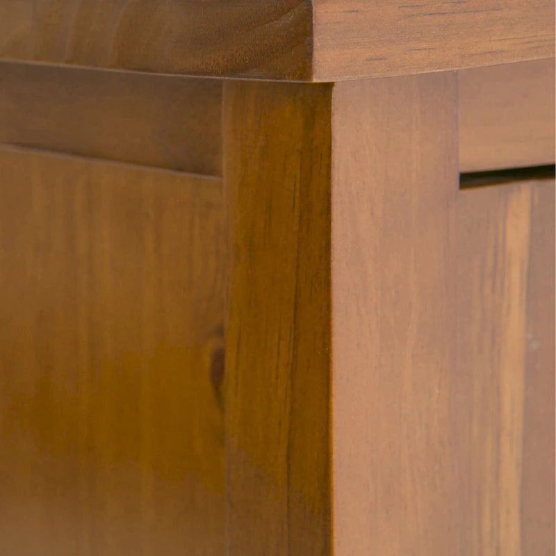 Meuble TV en bois – Brun Miel/Doré Clair/Tabac | Style Shaker