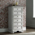 Semainier 6 tiroirs blanc antique, 1 personne