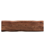 Banc en bois de Sesham Live Edge miel, pieds en fer doré, 1 place