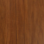 Table basse ronde du milieu du siècle – Espresso et Noyer, assemblage à 2 personnes