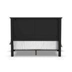 Cadre de lit Queen noir, style panneau classique, 2 personnes