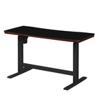 Bureau réglable en hauteur Meridian Cherry Electric, plateau en verre, pour une personne