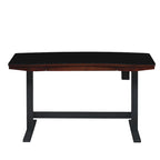 Bureau réglable en hauteur Meridian Cherry Electric, plateau en verre, pour une personne