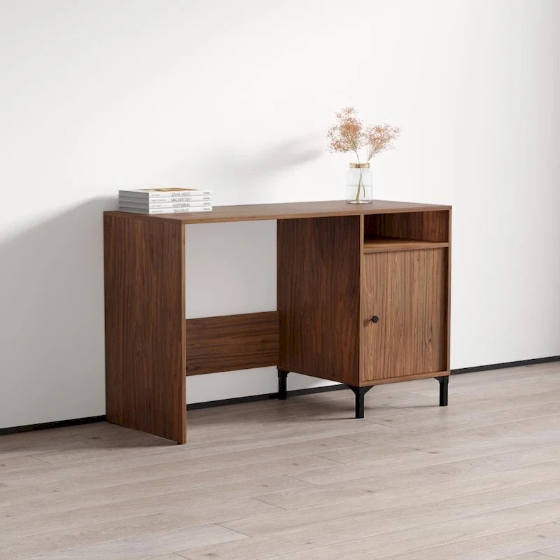 Bureau 1 porte, finition mate blanche, utilisateur unique