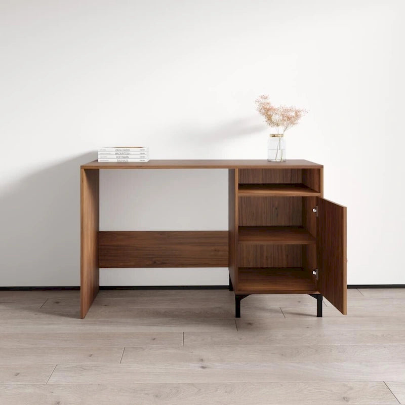 Bureau 1 porte, finition mate blanche, utilisateur unique