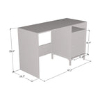 Bureau 1 porte, finition mate blanche, utilisateur unique