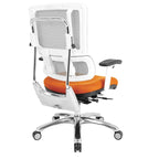 Chaise de bureau dossier maille et assise tissu – Violet / Olive / Jade / Rouge / Ciel / Noir / Bleu / Orange, 1 place