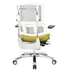Chaise de bureau dossier maille et assise tissu – Violet / Olive / Jade / Rouge / Ciel / Noir / Bleu / Orange, 1 place