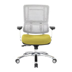 Chaise de bureau dossier maille et assise tissu – Violet / Olive / Jade / Rouge / Ciel / Noir / Bleu / Orange, 1 place