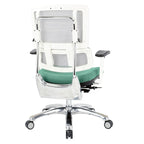 Chaise de bureau dossier maille et assise tissu – Violet / Olive / Jade / Rouge / Ciel / Noir / Bleu / Orange, 1 place
