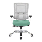 Chaise de bureau dossier maille et assise tissu – Violet / Olive / Jade / Rouge / Ciel / Noir / Bleu / Orange, 1 place
