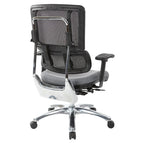 Chaise de bureau dossier maille et assise tissu – Violet / Olive / Jade / Rouge / Ciel / Noir / Bleu / Orange, 1 place