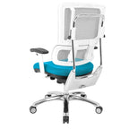 Chaise de bureau dossier maille et assise tissu – Violet / Olive / Jade / Rouge / Ciel / Noir / Bleu / Orange, 1 place