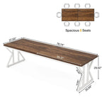 Bureau informatique 2 personnes, marron/blanc et noir, 200 cm de large, style moderne