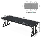 Bureau informatique 2 personnes, marron/blanc et noir, 200 cm de large, style moderne