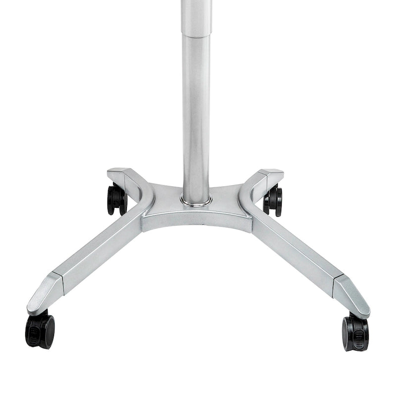 Bureau mobile pneumatique assis-debout simple utilisateur, coloris expresso/blanc