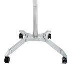 Bureau mobile pneumatique assis-debout simple utilisateur, coloris expresso/blanc
