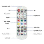 Meuble TV blanc à LED avec lumières RGB et portes en acrylique, compatible TV jusqu'à 70", montage par 1 personne