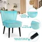 Fauteuil d'appoint sans accoudoirs turquoise/gris, lot de 2