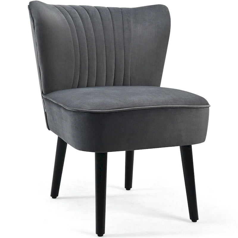 Fauteuil d'appoint sans accoudoirs turquoise/gris, lot de 2
