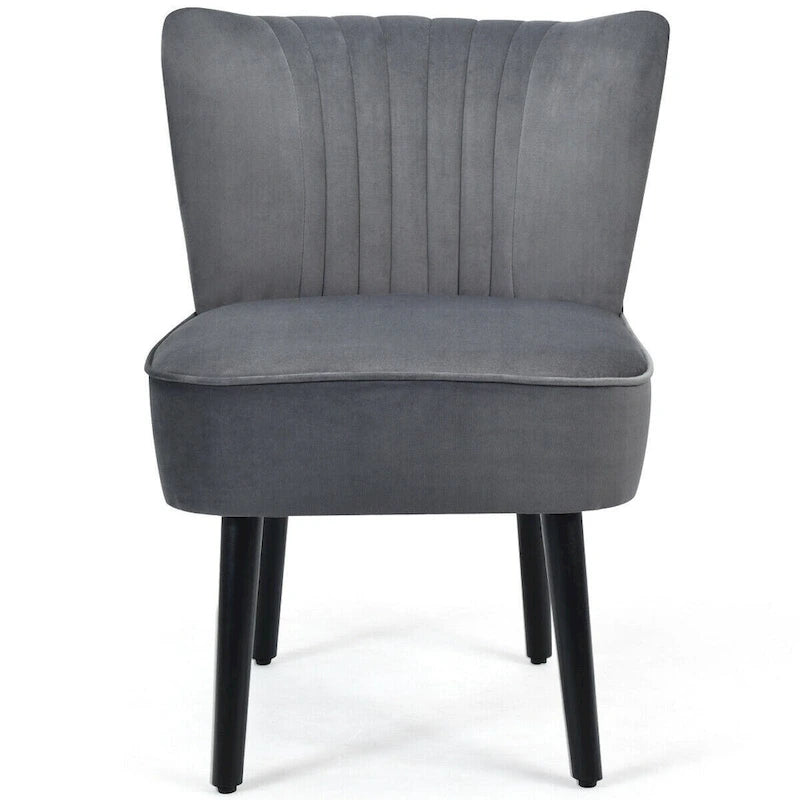 Fauteuil d'appoint sans accoudoirs turquoise/gris, lot de 2