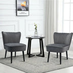 Fauteuil d'appoint sans accoudoirs turquoise/gris, lot de 2