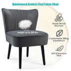 Fauteuil d'appoint sans accoudoirs turquoise/gris, lot de 2