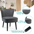 Fauteuil d'appoint sans accoudoirs turquoise/gris, lot de 2