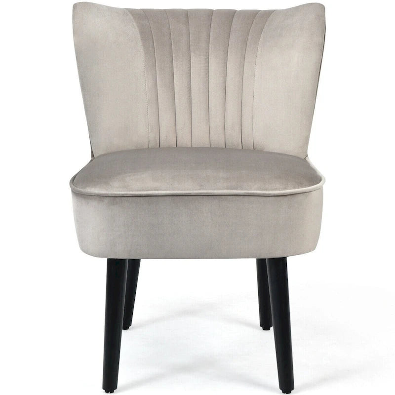 Fauteuil d'appoint sans accoudoirs turquoise/gris, lot de 2