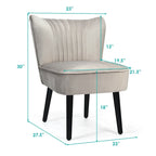 Fauteuil d'appoint sans accoudoirs turquoise/gris, lot de 2