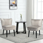 Fauteuil d'appoint sans accoudoirs turquoise/gris, lot de 2