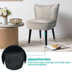 Fauteuil d'appoint sans accoudoirs turquoise/gris, lot de 2
