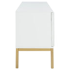 Meuble TV en rotin noir/naturel à 2 portes, L 137 cm – 1 unité