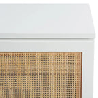 Meuble TV en rotin noir/naturel à 2 portes, L 137 cm – 1 unité