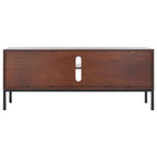 Meuble TV en rotin noir/naturel à 2 portes, L 137 cm – 1 unité