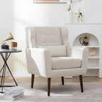 Fauteuil d'appoint rembourré avec oreiller lombaire, 1 place (Avocat/Orange/Beige/Jaune)