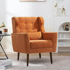 Fauteuil d'appoint rembourré avec oreiller lombaire, 1 place (Avocat/Orange/Beige/Jaune)