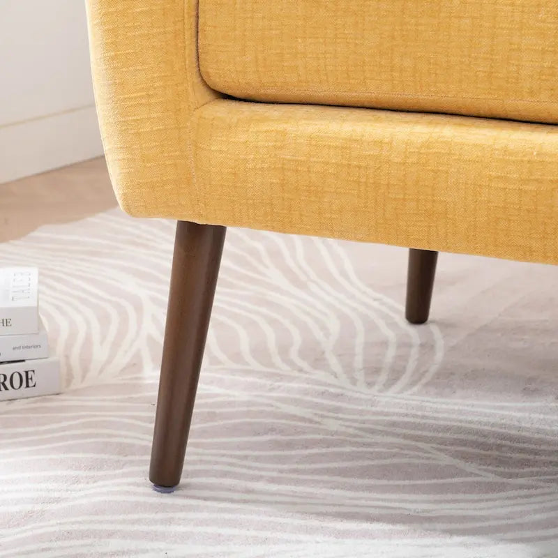 Fauteuil d'appoint rembourré avec oreiller lombaire, 1 place (Avocat/Orange/Beige/Jaune)