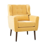 Fauteuil d'appoint rembourré avec oreiller lombaire, 1 place (Avocat/Orange/Beige/Jaune)