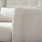 Fauteuil d'appoint rembourré avec oreiller lombaire, 1 place (Avocat/Orange/Beige/Jaune)