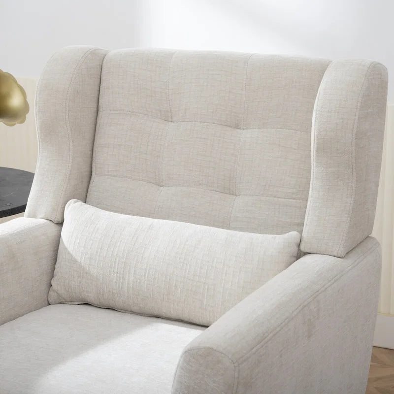 Fauteuil d'appoint rembourré avec oreiller lombaire, 1 place (Avocat/Orange/Beige/Jaune)