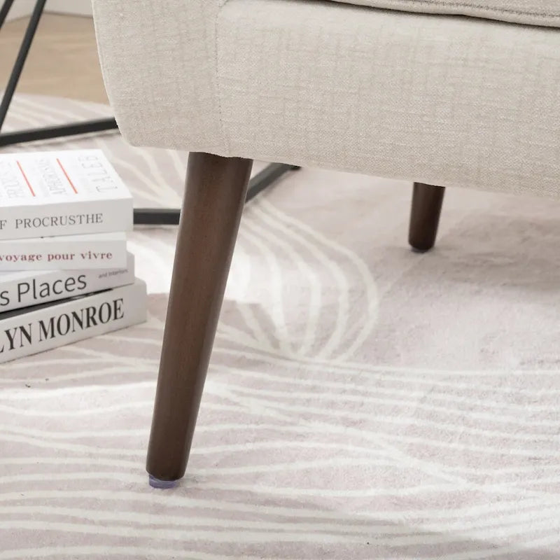 Fauteuil d'appoint rembourré avec oreiller lombaire, 1 place (Avocat/Orange/Beige/Jaune)