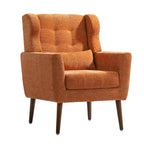 Fauteuil d'appoint rembourré avec oreiller lombaire, 1 place (Avocat/Orange/Beige/Jaune)