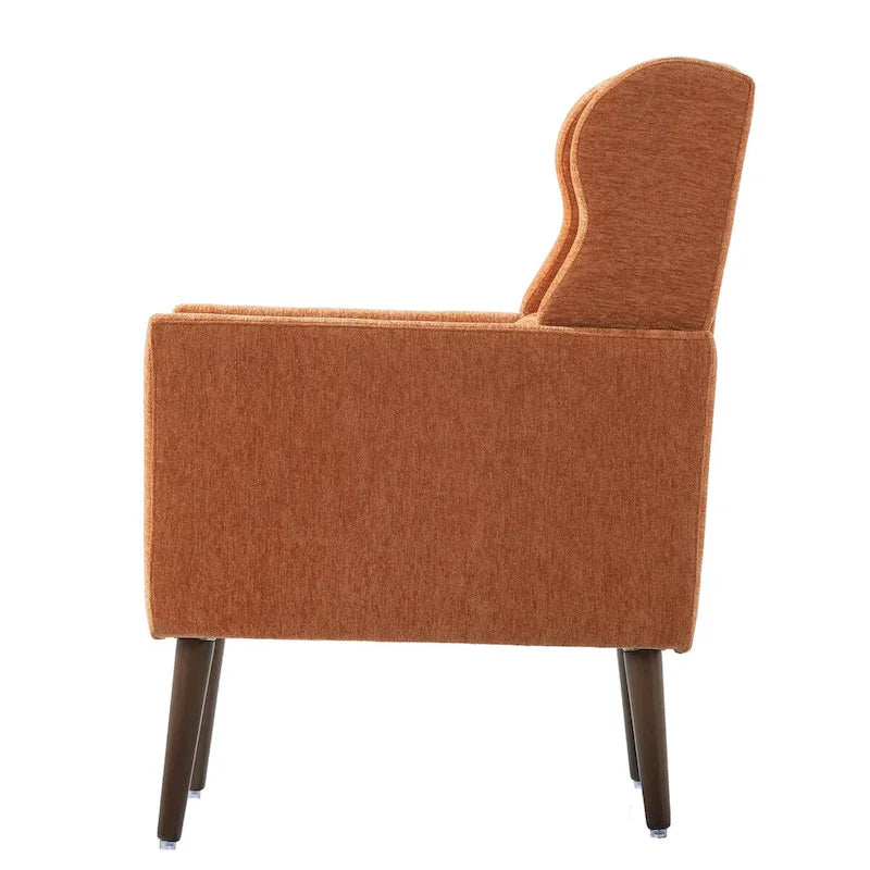 Fauteuil d'appoint rembourré avec oreiller lombaire, 1 place (Avocat/Orange/Beige/Jaune)
