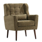 Fauteuil d'appoint rembourré avec oreiller lombaire, 1 place (Avocat/Orange/Beige/Jaune)