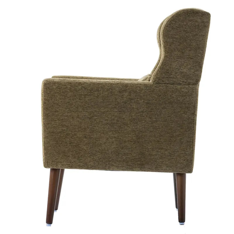 Fauteuil d'appoint rembourré avec oreiller lombaire, 1 place (Avocat/Orange/Beige/Jaune)