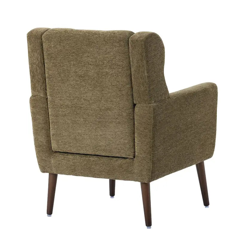 Fauteuil d'appoint rembourré avec oreiller lombaire, 1 place (Avocat/Orange/Beige/Jaune)