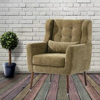 Fauteuil d'appoint rembourré avec oreiller lombaire, 1 place (Avocat/Orange/Beige/Jaune)